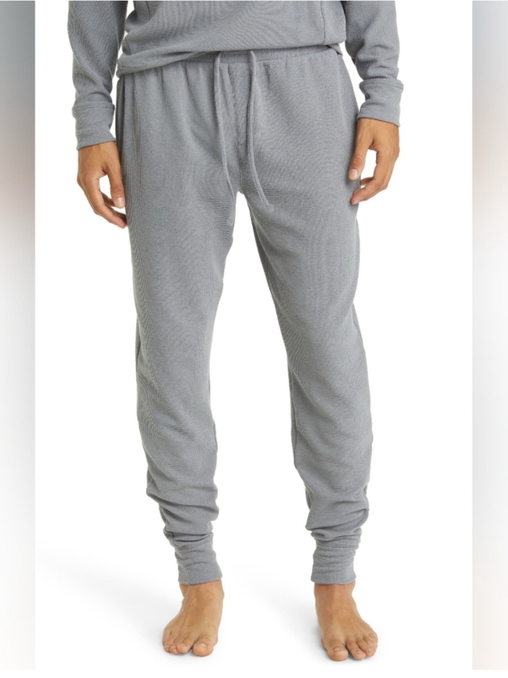 Tommy John NWTs Gray Limestone Lounge Waffle Joggers- M